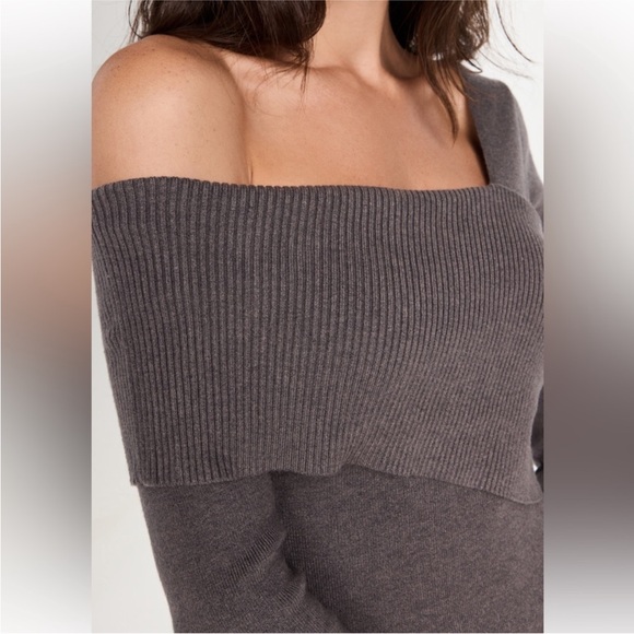 Line & Dot Sylvie Asymmetrical Sweater Knit Midi Dress - Picture 6 of 9